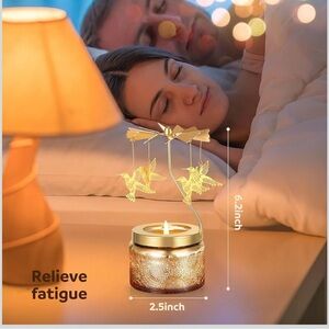 Gold Rotating Candle Holder
